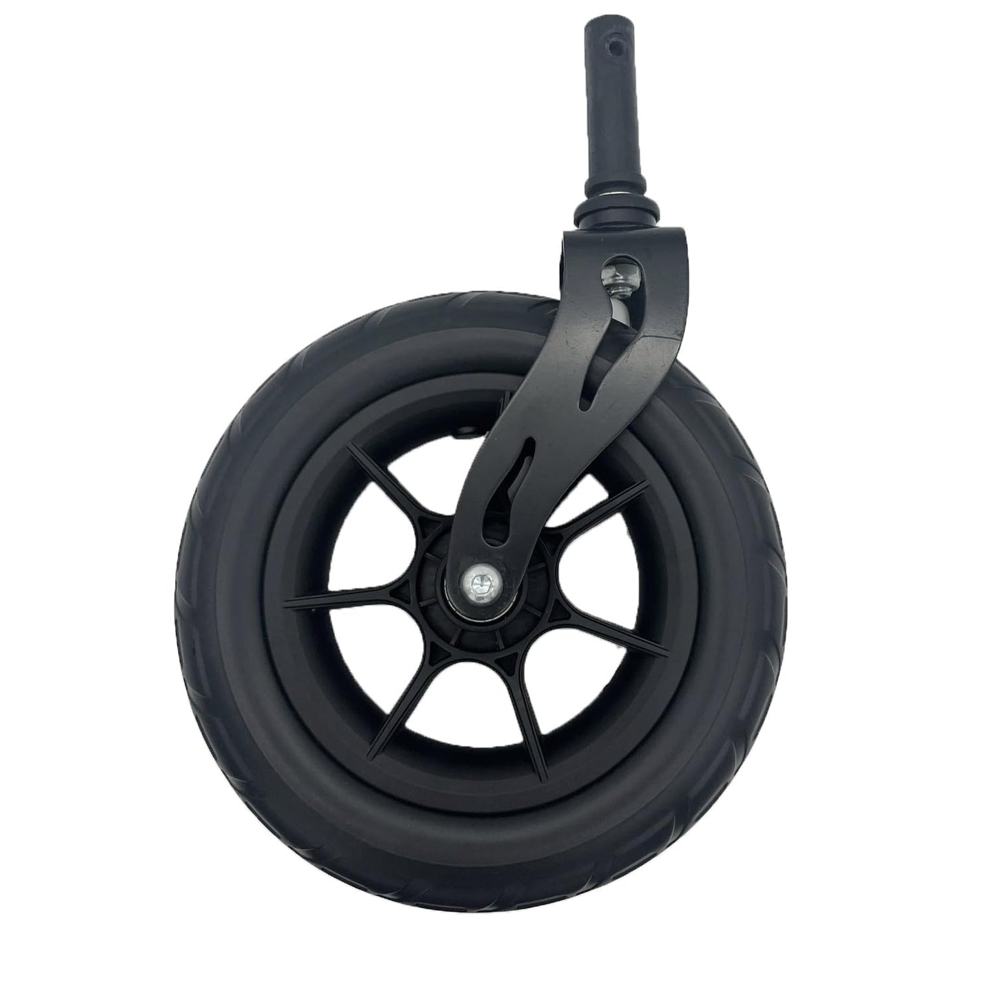 10-Inch Front Wheel Replacement for Rollator Walker – Solid Tire with Bearings, Smooth Ride, Easy to Install, Fits Select Large-Wheel Rollators
