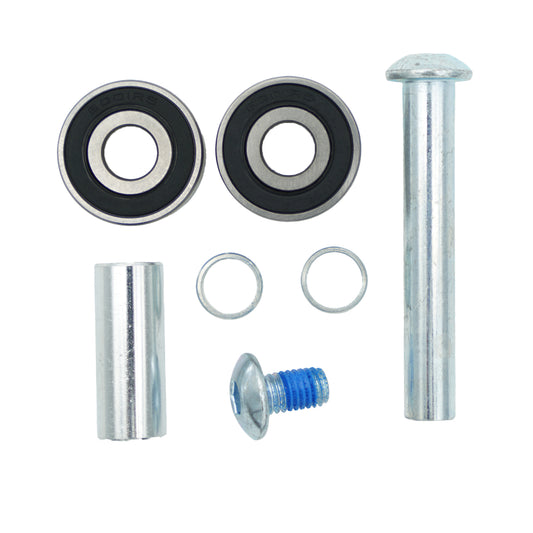 10-Inch Rollator Front Wheel Axle Repair Kit – Includes 608Z Bearings, Bolt, Shaft, Spacer, Washers – Complete Hardware Replacement Set